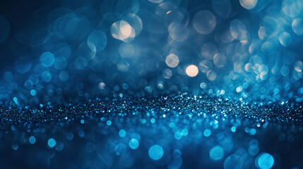 Wall Mural - abstract blue defocused bokeh background.