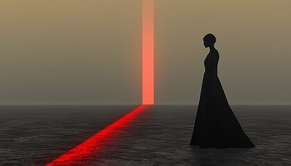 Wall Mural - Presentation fashion design wallpaper with large blank space for text. Generative AI.	