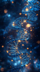 Wall Mural - Blue background, DNA