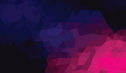 Wall Mural - Dark purple gradient style low polygonal shape abstract origami background for your business use