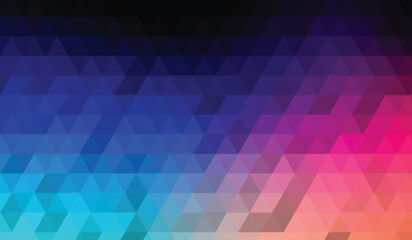 Wall Mural - Dark blue purple gradient style low polygonal shape abstract origami background for your business use