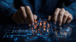 © Worakit - Hands interacting with digital interface, showcasing decision making skills and technology. glowing connections represent data flow and innovation