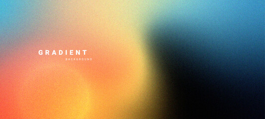 Leinwandbilder - Grainy gradient abstract background with vibrant colors. Vector illustration.