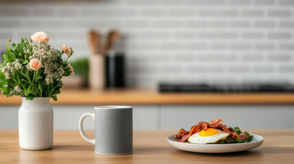 Cozy Kitchen Corner with Breakfast Display