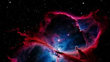 Wall Mural - Space Flight Galaxy and Nebula 4K stock video