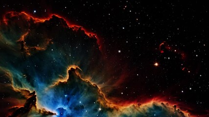 Wall Mural - deep space exploration in Nebula 4K stock video