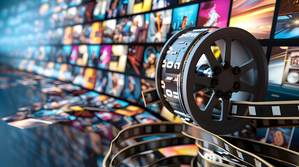 Wall Mural - Subscription Bundling with Video and Audio - Many stock image platforms bundle photos with video clips, audio, and vector graphics in subscription plans