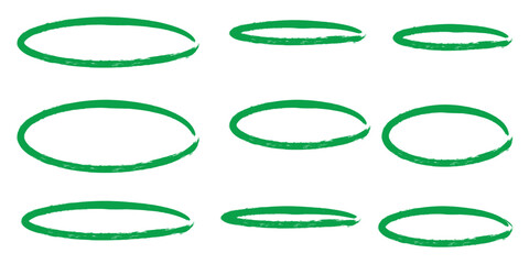 Wall Mural - circle hand drawn marker doodle line style for web site, logo and text check. vector illustration