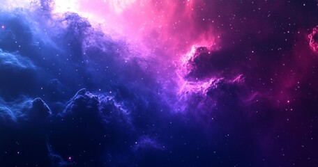 Wall Mural - Vibrant Nebula in Deep Space