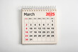 © Celt Studio - March 2025. Resolution, strategy, solution, goal, business and holidays. Date month March 2025. Monthly desk calendar March 2025. planning new year