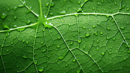 Wall Mural - Abstract green leaf texture for background