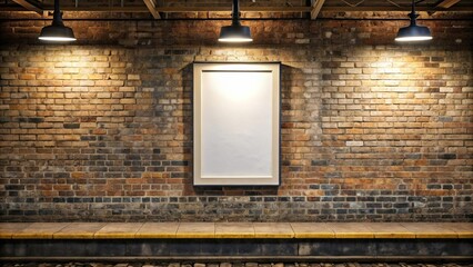 A blank canvas of opportunity against a backdrop of weathered brick and warm, inviting light.