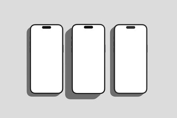 Wall Mural - blank smartphone with social media post mockup