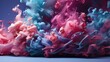 © Malaika - Abstract background of blue and purple and pink smoke