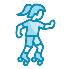 Poster - Roller Skating Icon