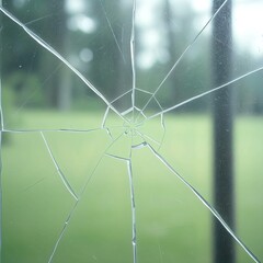 Big cracked Glass isolation