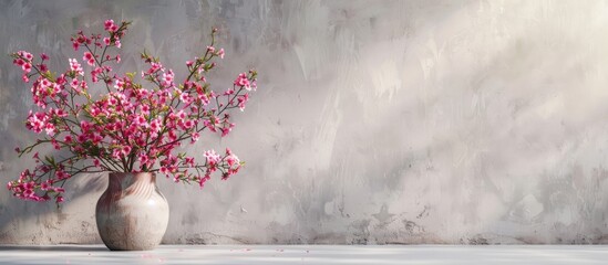 Wall Mural - Flower arrangement displayed on the table with copy space image