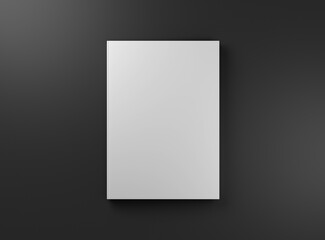 Wall Mural - book mockup isolated on grey. template of a blank cover. 3d rendering