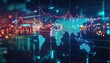 © Inkreatif - Global Market Trends and Data Visualization on Digital Screen