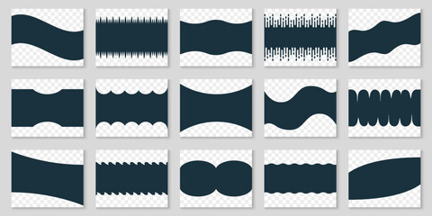 Wall Mural - simple decorative website shapes. separator geometric art elements for app, poster and web page. wav