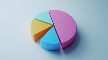Poster - Colorful 3D Pie Chart for Data Visualization