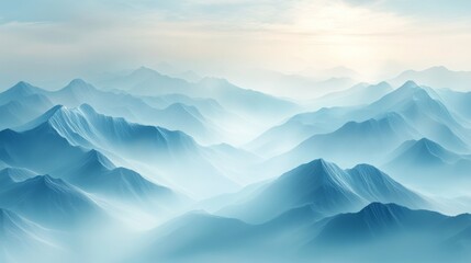 Naklejka na meble Soft Focus Mountain Landscape in Gentle Light