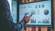 © rehan - Businessperson Presenting Data on a Screen with Graphs and Charts