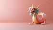 © suraida - Colorful 3d dragon figurine on a soft background