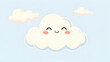 © Tark - Cute smiling cloud illustration. Generative AI