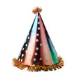 © TransPicHub - Colorful party hat with pom-pom on white isolated background transparent background