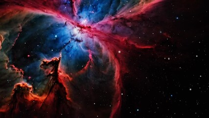 Wall Mural - 4K Galaxy and nebula Movement Background, in space