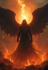 Poster - Fire creature, all mortal lives expire, souls go to their doom in flames forever more