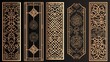 © Chalermrach - A set of four ornate gold leaf designs