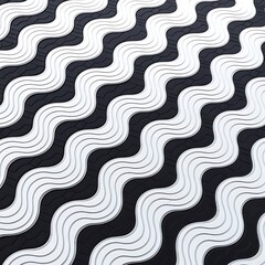 Abstract white and black wave pavement pattern background. Vector file layered for easy manipulation and coloring.