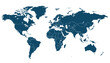 © Pavel - World map. Blue modern vector map. Silhouette map.