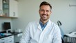 © Trust Fish - Smiling Dentist Portrait in Professional Minimalist Office Setting