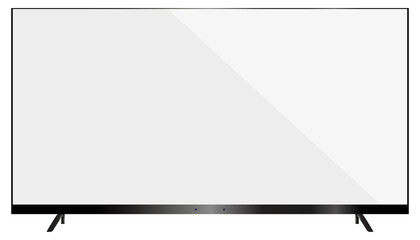 television plasma isolated on white background,5k white tv wide flat screen,vector 3d model blank mo