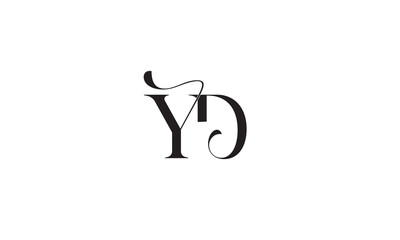 YD, DY , Y ,D, Abstract Letters Logo Monogram