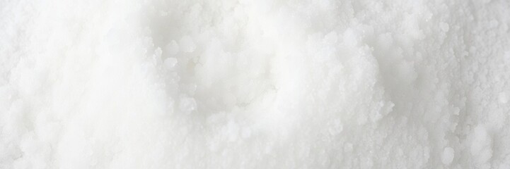 A close-up shot of granulated sugar scattered on a clean white background, sugar, granulated sugar, white