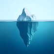 © TensorSpark - Iceberg above water symbolizes hidden depths and unseen potential. main objects: iceberg, water.