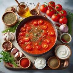 frische Tomatensuppe