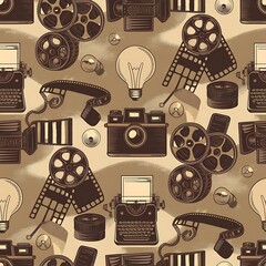 Seamless pattern background retro vintage design