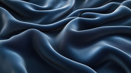 Elegant Blue Silk Fabric Texture for Design Projects