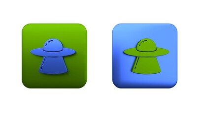 Wall Mural - colorful ufo flying spaceship icon isolated on white background. flying saucer. alien space ship. fu