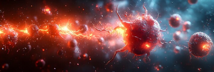 Poster - Colossal Cosmic Explosion - Fiery Interstellar Nebulae in Deep Space Radiating Intense Astral Energy.