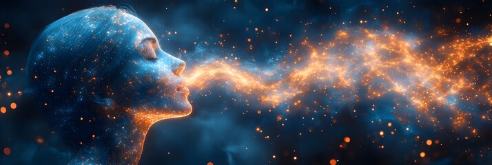 Poster - Cosmic Explosion of Ethereal Energy within the Boundless Universe. A surreal and visionary digital artwork depicting a powerful and captivating cosmic event.