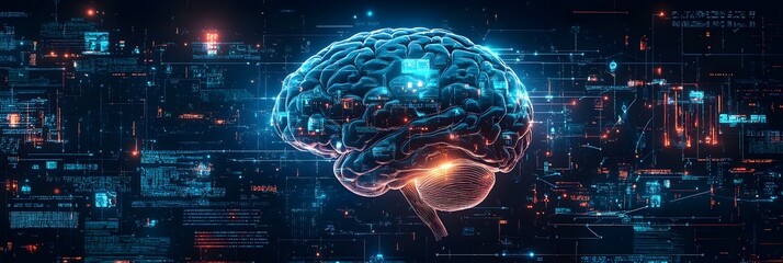 Leinwandbilder - Cutting-Edge AI-Powered Brain-Computer Interface Technology Enabling the Control and Manipulation of Human Minds and Cognition
