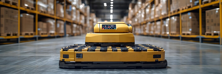 Poster - Cutting-Edge Robotic Palletizers Streamlining Food Industry Distribution for Enhanced Efficiency and Productivity. Advanced Automation Technology Optimizing Logistics Workflows.