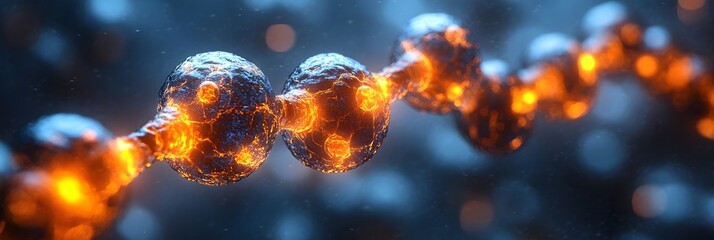 Aufkleber - Glowing Atomic Sphere - Futuristic Energy Concept Visualizing Innovation and Cutting-Edge Technology. Intricate digital art design with a dynamic.