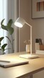 © Sasa Visual - The workspace displays a simple desk lamp illuminating a tidy area with thoughtful design elements